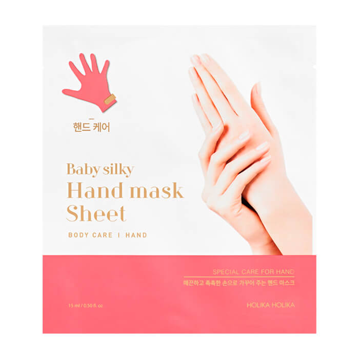 

Маска для рук Holika Holika Baby Silky Hand Mask Sheet, Увлажняющая маска для рук в форме удобных перчаток