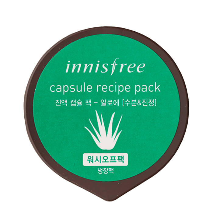 

Маска для лица Innisfree Capsule Recipe Wash-off Pack - Aloe, Увлажняющая капсульная маска для лица с экстрактом алоэ вера