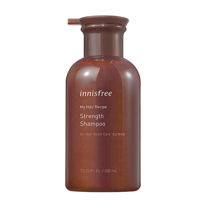 

Шампунь для волос Innisfree My Hair Recipe Strength Shampoo For Weak Hair Roots, Активный укрепляющий шампунь для ухода за ослабленными корнями волос