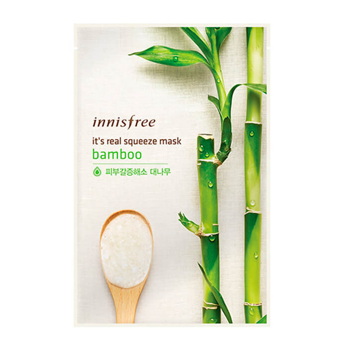 

Тканевая маска Innisfree It's Real Squeeze Mask - Вamboo, Трехслойная тканевая маска для лица с экстрактом бамбука