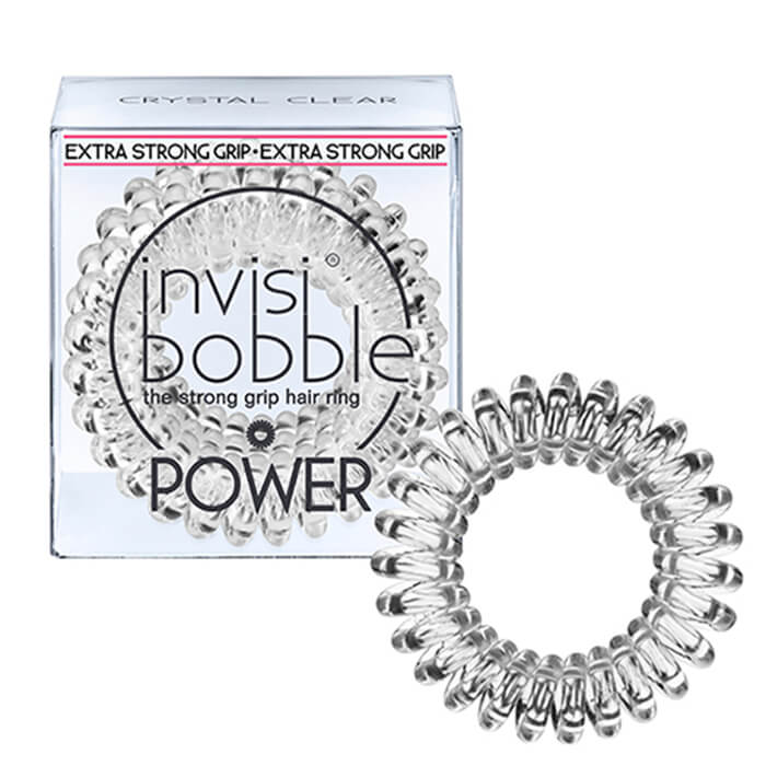

Резинка-браслет для волос Invisibobble Power - Crystal Clear, Прозрачная резинка-браслет для волос экстрасильной фиксации