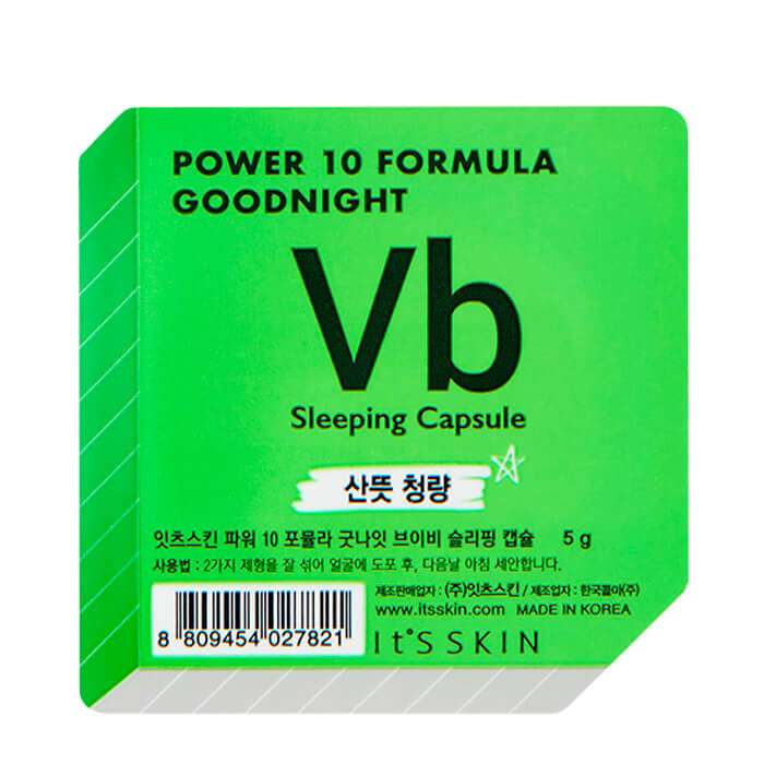 

Ночная маска-капсула It's Skin Power 10 Formula Goodnight Vb Sleeping Capsule, Концентрированная кремово-желейная ночная маска для проблемной кожи