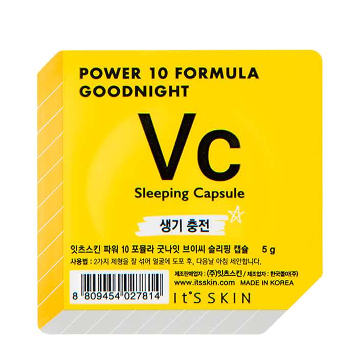 

Ночная маска-капсула It's Skin Power 10 Formula Goodnight Vc Sleeping Capsule, Тонизирующая концентрированная кремово-желейная ночная маска