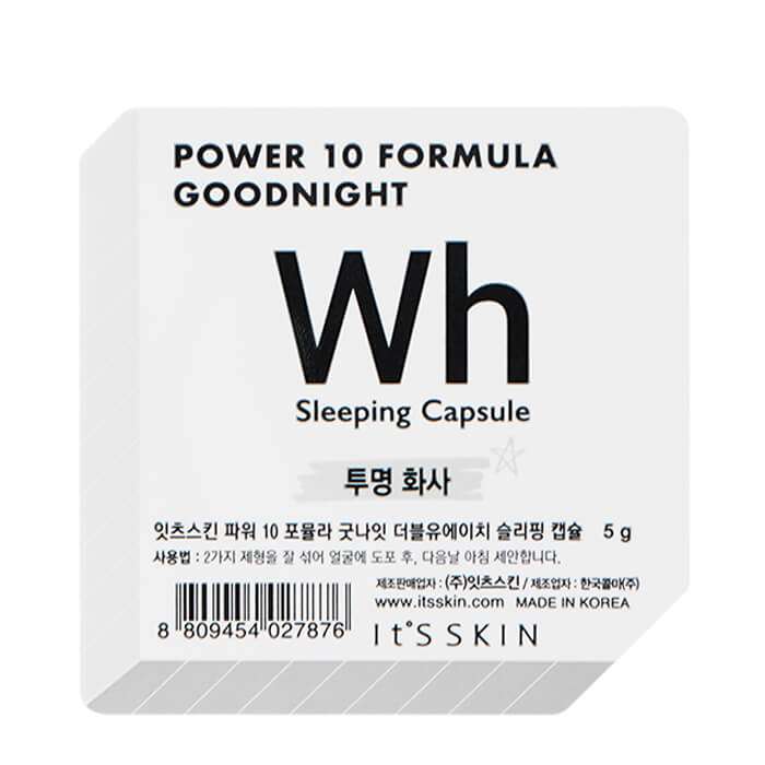 

Ночная маска-капсула It's Skin Power 10 Formula Goodnight Wh Sleeping Capsule, Осветляющая концентрированная кремово-желейная ночная маска