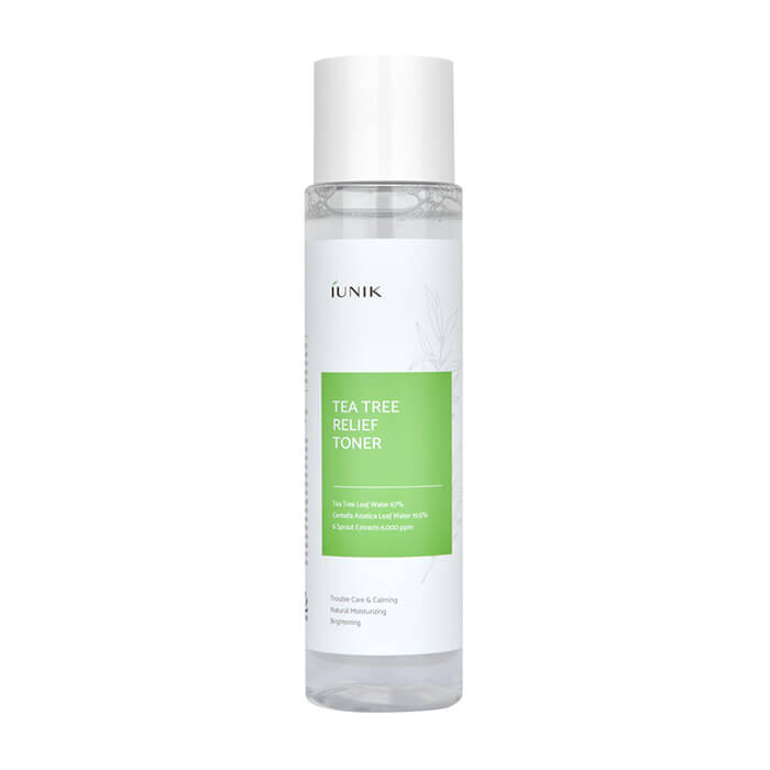 

Тонер для лица iUNIK Tea Tree Relief Toner, Успокаивающий тонер для кожи лица с экстрактами чайного дерева и центеллы азиатской