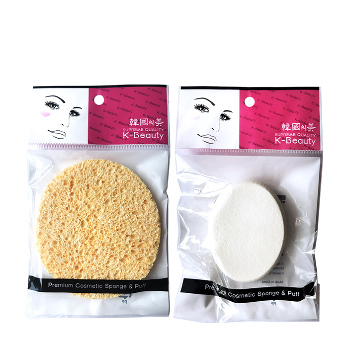

Набор спонжей для лица K-Beauty "Пористый" + "Овал большой", Набор из пористого спонжа для очищения кожи и овального спонжа для нанесения тона