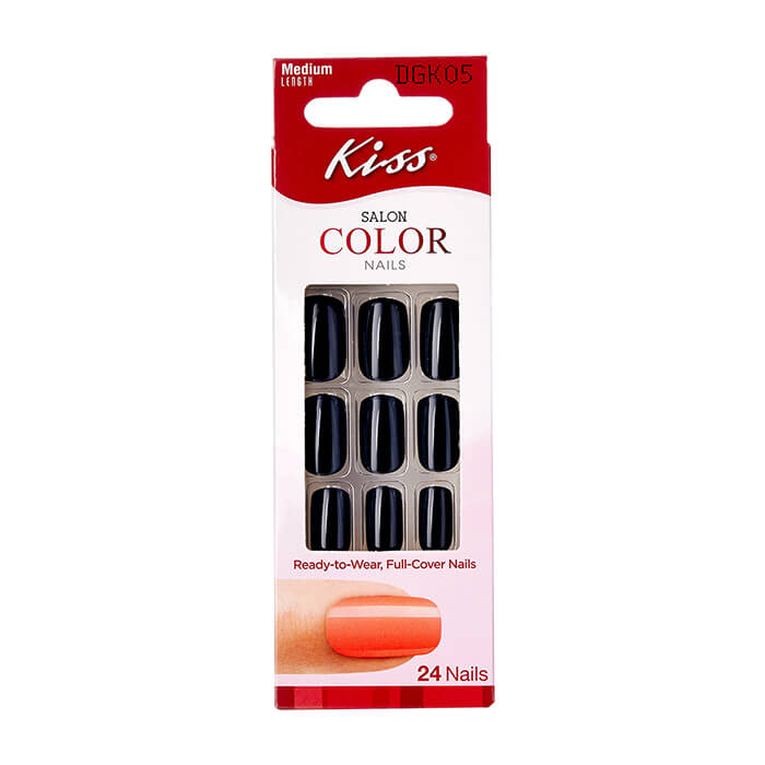 

Набор накладных ногтей Kiss Salon Color Nails (DGK05RF), Набор для имитации гелевого маникюра короткой длины без использования лаков