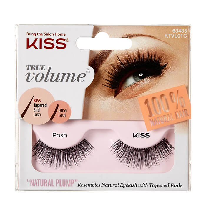 

Накладные ресницы Kiss True Volume Lash Posh (KTVL01C), Реснички из натурального волоса для абсолютно естественного и манящего взгляда