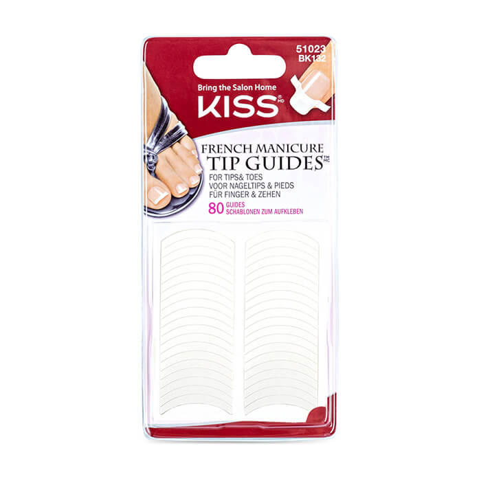 

Трафареты для ногтей Kiss French Manicure Tip Guides (BK132), Трафареты для французского маникюра и педикюра (80 шт.)