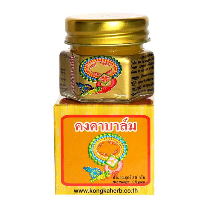 

Бальзам для тела Kongka Balm Gold (20г), Фирменный золотой бальзам с имбирем, кокосовым маслом и камфорой