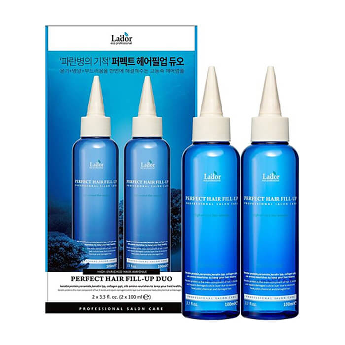 

Филлер для волос La’dor Perfect Hair Fill-Up Duo Set (100+100 мл), Интенсивный филлер для восстановления волос с активным составом