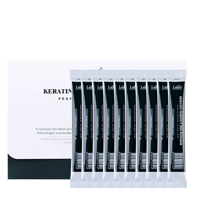 

Маска для волос La’dor Keratin Perfect Mix Powder (10 шт.), Набор порошковых масок для волос из мелкодисперсной пудры коллагена и кератина