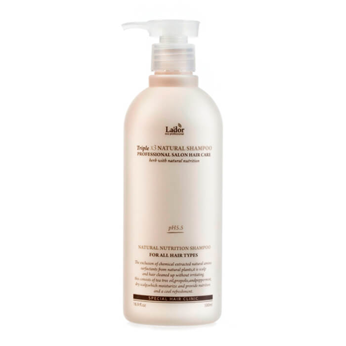 Купить Шампунь для волос La’dor Triple x3 Natural Shampoo, Профессиональный натуральный шампунь для волос с нейтральным pH балансом, Южная Корея