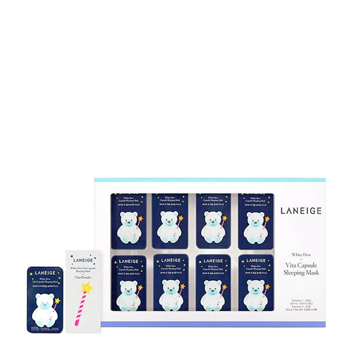 

Набор ночных масок Laneige White Dew Vita Capsule Sleeping Mask, Витаминные ночные маски для интенсивного питания и обновления кожи лица
