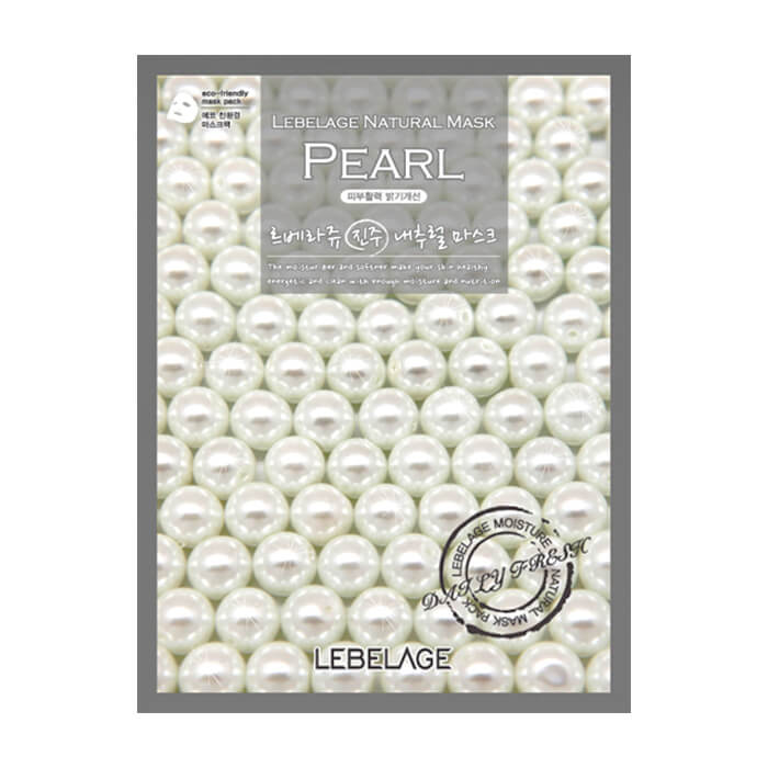 

Тканевая маска Lebelage Pearl Natural Mask, Тканевая маска для обновления и омоложения кожи лица с экстрактом жемчуга