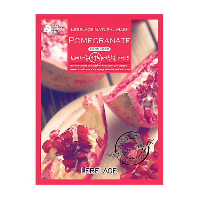 

Тканевая маска Lebelage Pomegrante Natural Mask, Тканевая маска для эластичности кожи лица с экстрактом граната