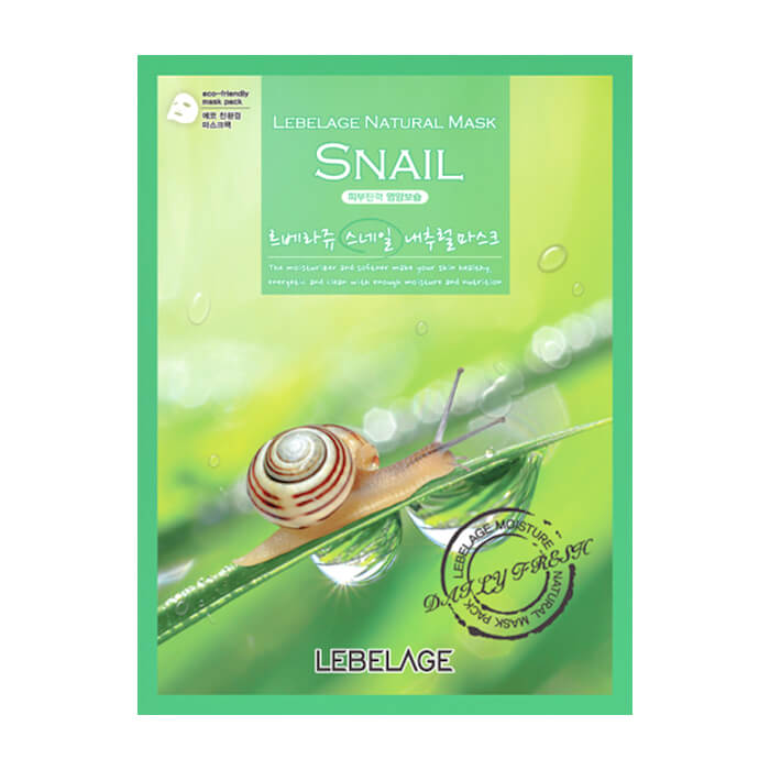 

Тканевая маска Lebelage Snail Natural Mask, Тканевая маска для оздоровления и омоложения кожи лица с муцином улитки