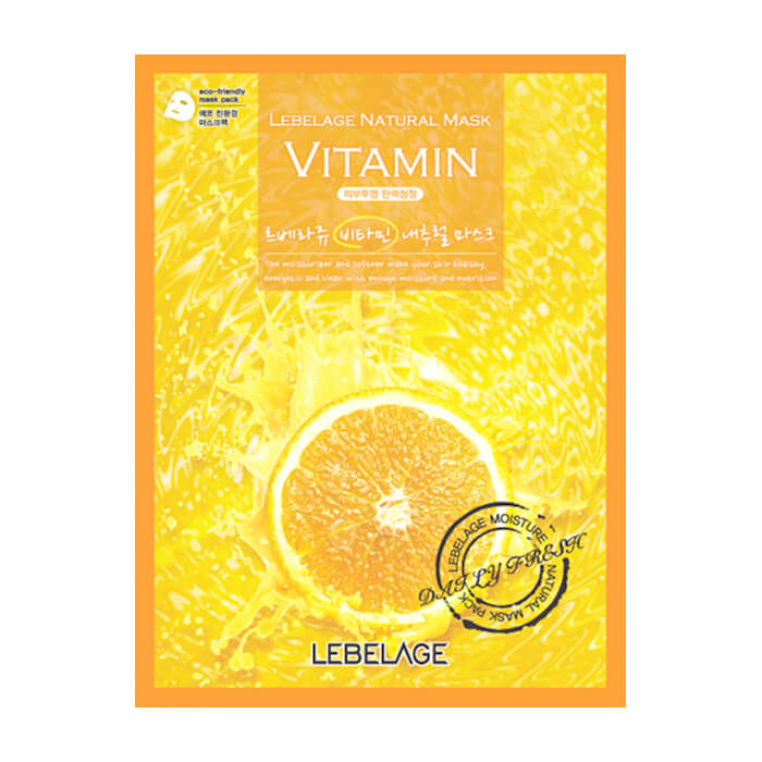 

Тканевая маска Lebelage Vitamin Natural Mask, Антиоксидантная осветляющая тканевая маска для лица с витаминами