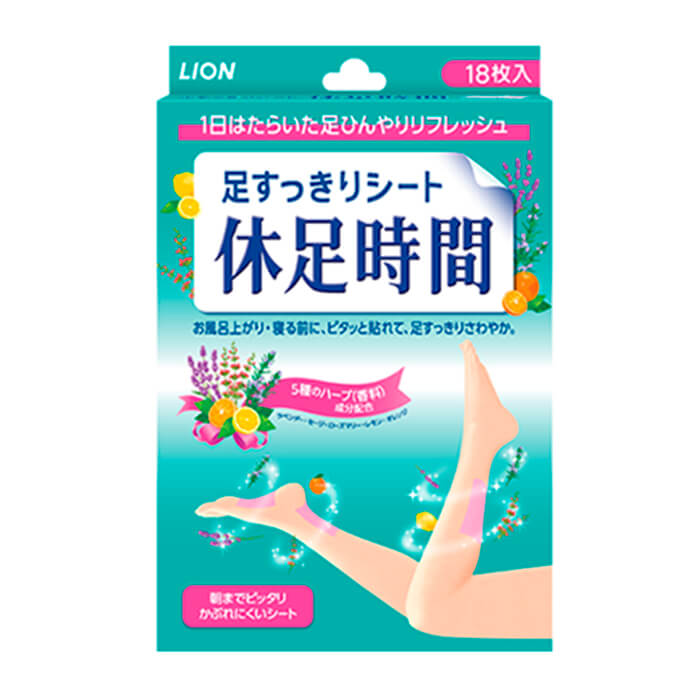 Патчи для ног Lion Cooling Kyusokujikan Sheet