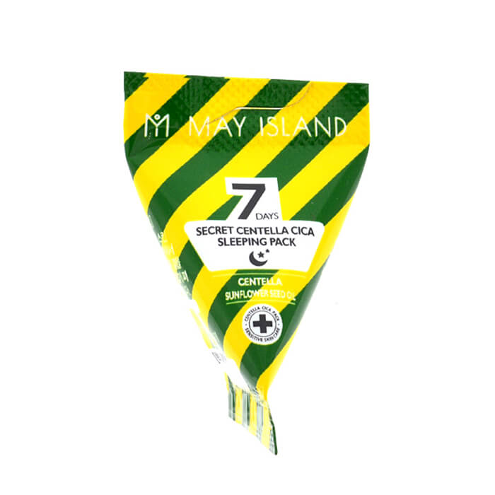 

Ночная маска May Island 7 Days Secret Centella Cica Sleeping Pack (1 шт.), Ночная маска с центеллой и маслом подсолнуха в индивидуальной упаковке