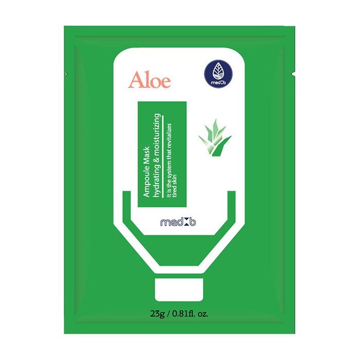 

Тканевая маска Med:B Aloe Ampoule Active Mask, Ампульная активная тканевая маска для кожи лица с экстрактом алоэ вера