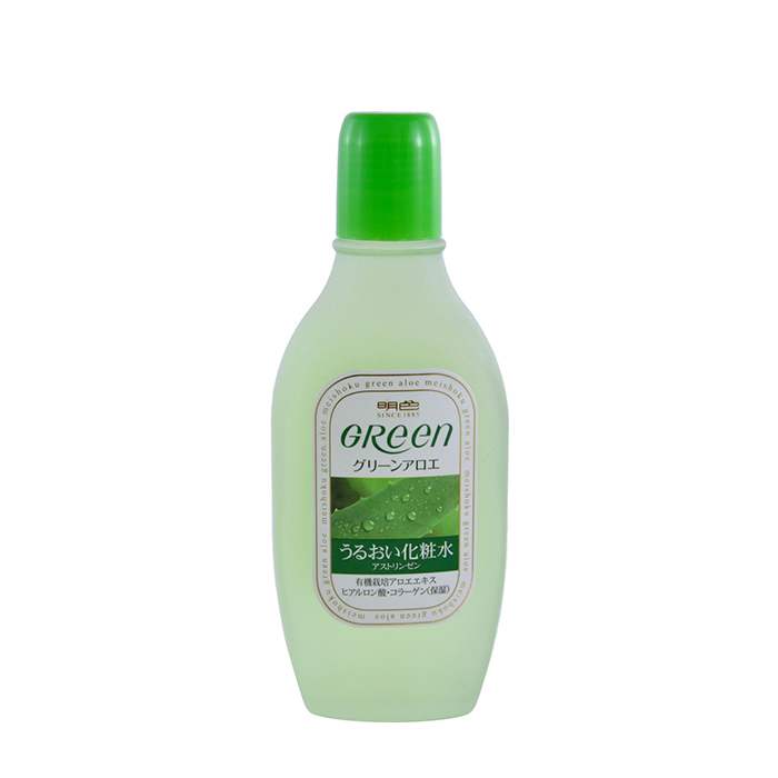 

Лосьон для лица Meishoku Green Plus Aloe Astringent, Увлажняющий и подтягивающий кожу лица лосьон с экстрактом алоэ и коллагеном