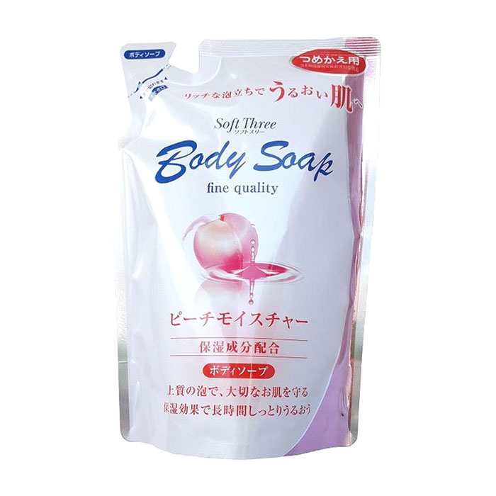 Гель для душа Mitsuei Soft Three Body Soap Peach (400 мл, рефилл)