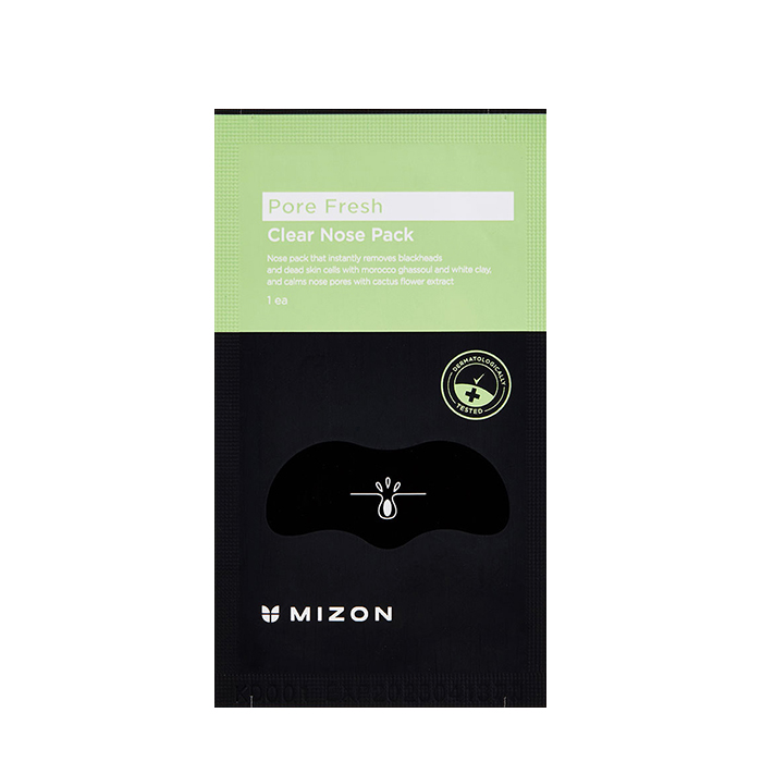 

Патчи для носа Mizon Pore Fresh Clear Nose Pack, Патчи для очищения и сужения пор на носу с марокканской глиной гассул