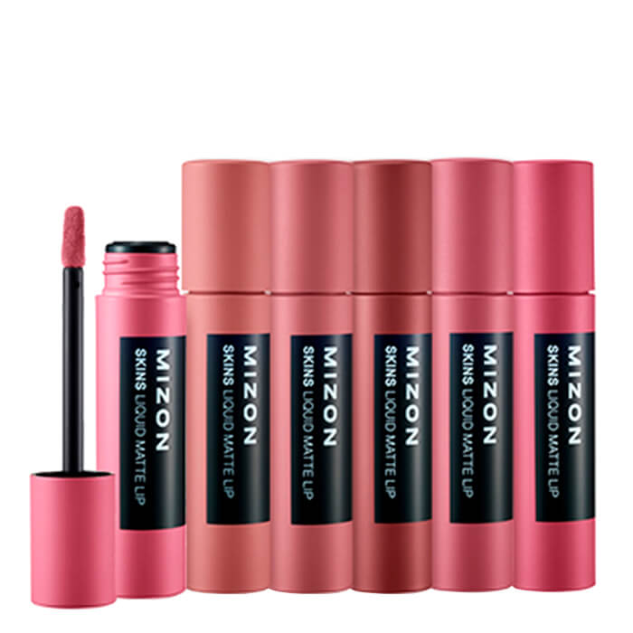 

Помада для губ Mizon Skins Liquid Matte Lip, Стойкая матовая помада для губ с бархатистой текстурой