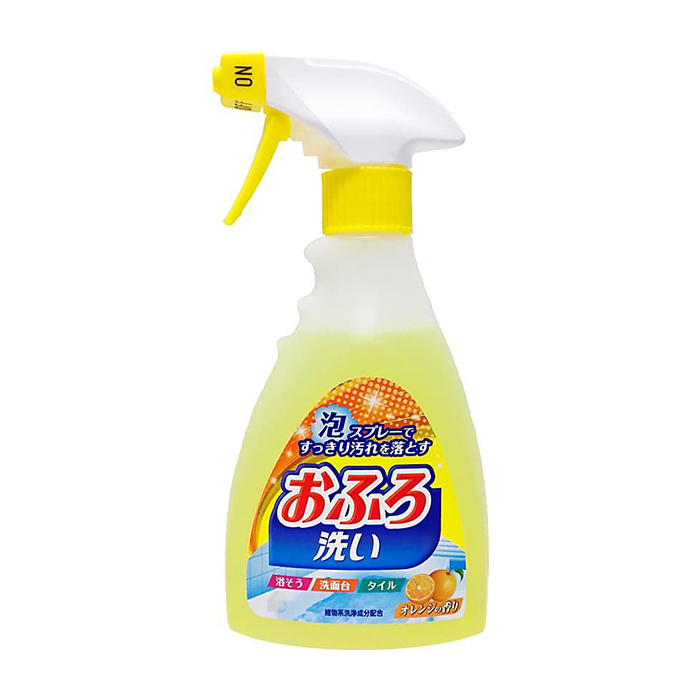 

Чистящая спрей-пена для ванной Nihon Detergent Ofuro Arai (400 мл), Чистящая антибактериальная спрей-пена для ванной с апельсиновым маслом