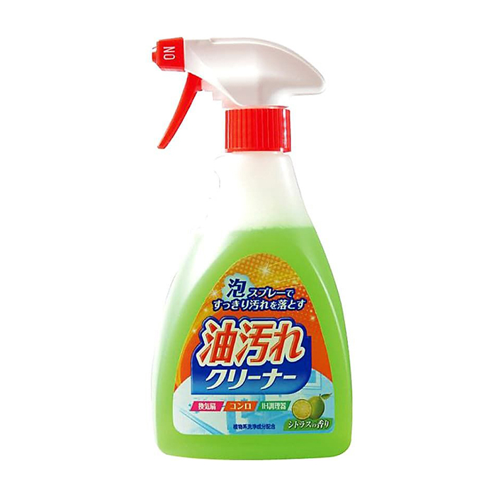 

Чистящая спрей-пена для кухни Nihon Detergent Abura Yogore Cleaner (400 мл), Очищающая спрей-пена для удаления жира и масляных загрязнений на кухне