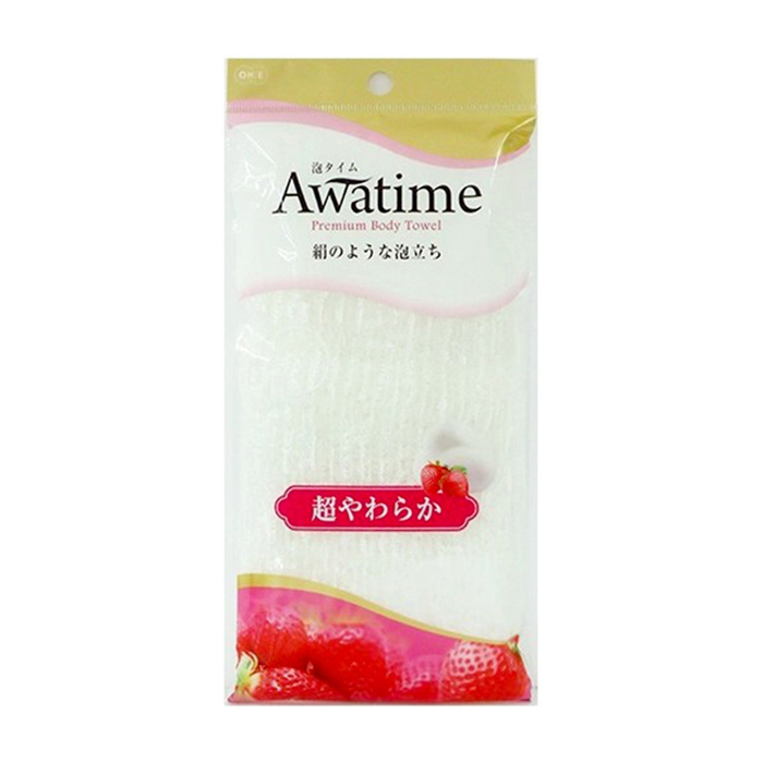 Мочалка для душа ОН:Е Awatime Premium Body Towel (белая, супермягкая)