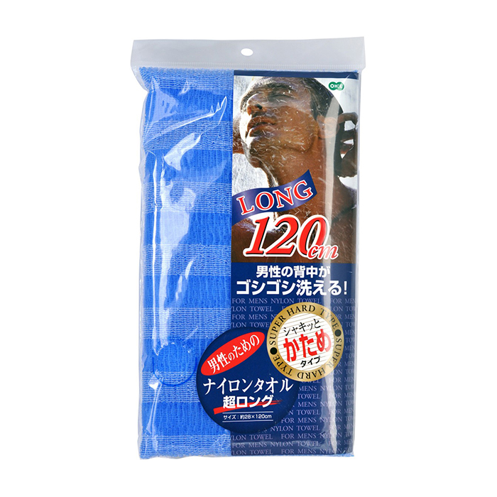 Мочалка для душа ОН:Е Long Nylon Towel Super Hard (Blue)