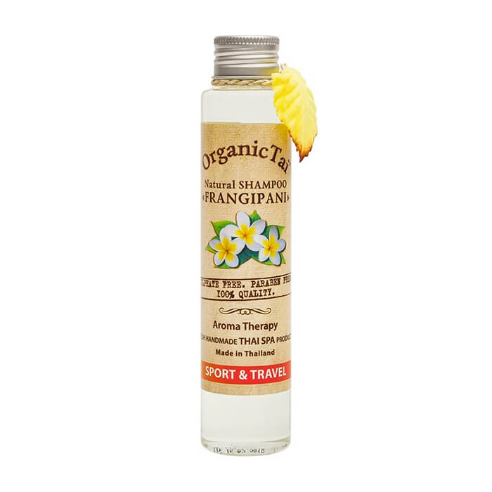 

Шампунь для волос Organic Tai Natural Shampoo Frangipani (100 мл), Бессульфатный шампунь для волос на натуральной моющей основе с маслом франжипани