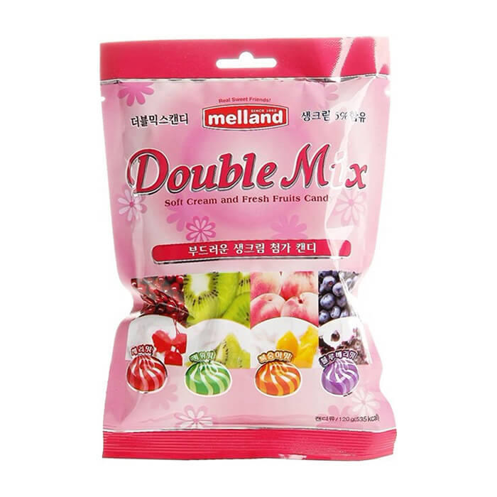 

Карамель Kukje Melland Double Mix Candy, Мягкая сливочная двухцветная карамель со вкусом фруктов