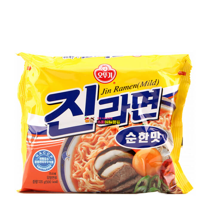 

Лапша быстрого приготовления Ottogi Jin Ramen Mild (120 г), Упругая лапша быстрого приготовления с насыщенным вкусом грибов (умеренно острая)