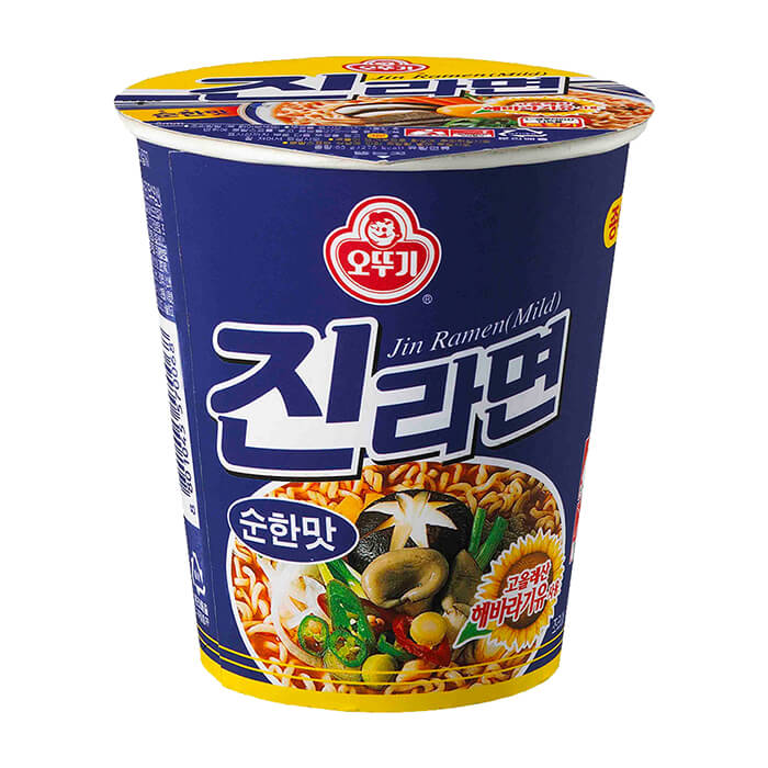 

Лапша быстрого приготовления Ottogi Jin Ramen Mild (65 г), Упругая лапша быстрого приготовления с насыщенным вкусом грибов (умеренно острая)