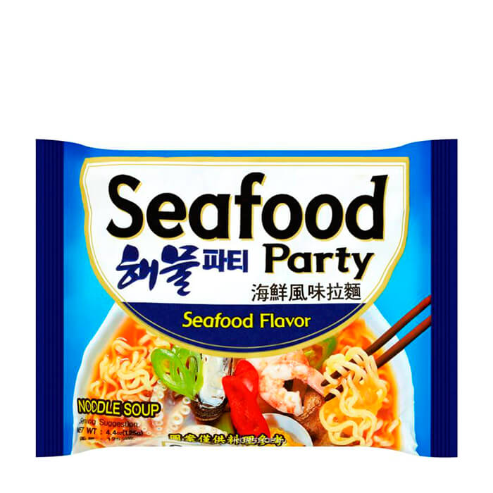

Лапша быстрого приготовления Samyang Seafood Party, Сублимированная лапша быстрого приготовления с мягким вкусом и ароматом морепродуктов