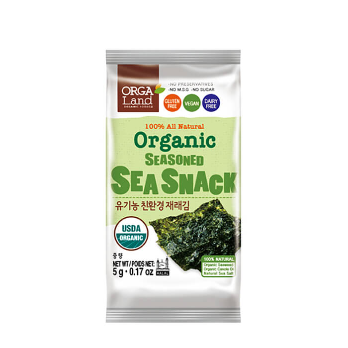 

Морская капуста Jin Yang Organic Seasoned Sea Snack, Тонкие хрустящие пластинки сушеной органическом морской капусты в каноловом масле