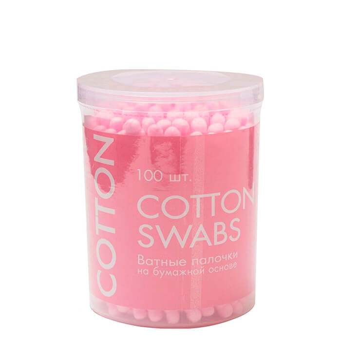 

Ватные палочки Pure Cotton Swabs Pink, Розовые ватные палочки на бумажной основе