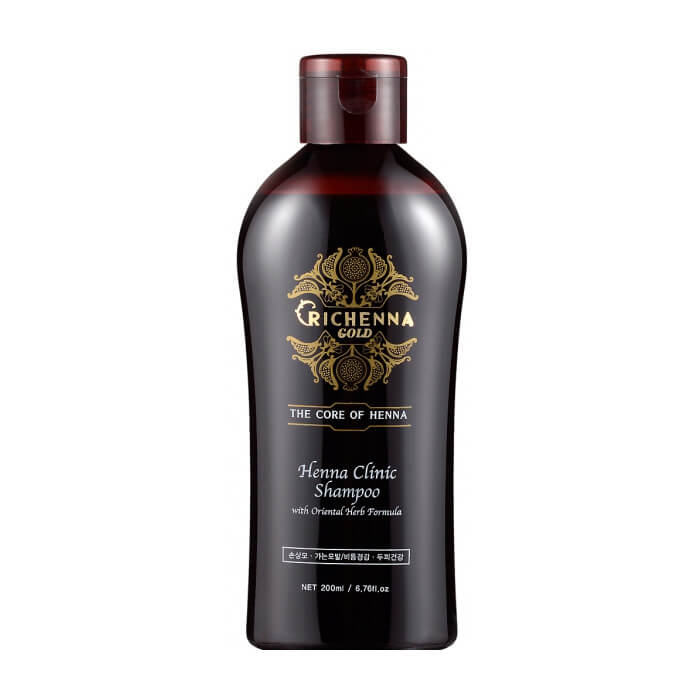 

Шампунь для волос Richenna Gold Henna Clinic Shampoo (200 мл), Шампунь для волос с 13% экстрактом хны и комплексом восточных трав