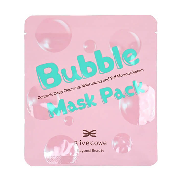 

Тканевая маска Rivecowe Bubble Mask Pack, Углеродная глубоко очищающая маска для лица