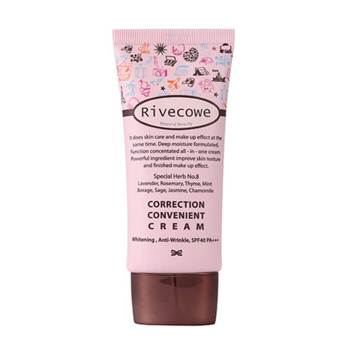 

СС крем Rivecowe Correction Convenient Cream, Солнцезащитный тональный СС крем для лица с комплексом трав