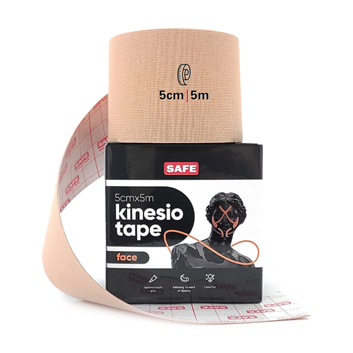 

Кинезио тейп для лица SAFESPOT Kinesiology Face Tape (5см*5м), Цвет #3 Dark Beige | Тёмный бежевый, Косметологический хлопковый кинезио тейп для тейпирования лица, Цвет #3 Dark Beige | Тёмный бежевый