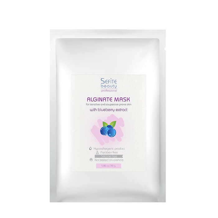 

Альгинатная маска Sefite Alginate Mask for Sensitive and Couperose Prone Skin with Blueberry Extract, Альгинатная маска для куперозной чувствительной кожи лица с экстрактом черники