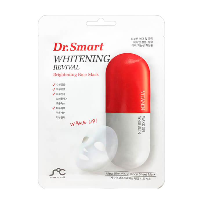 

Тканевая маска Sense of Care Dr.Smart Whitening Revival Face Mask, Осветляющая тканевая маска для лица с витаминным комплексом