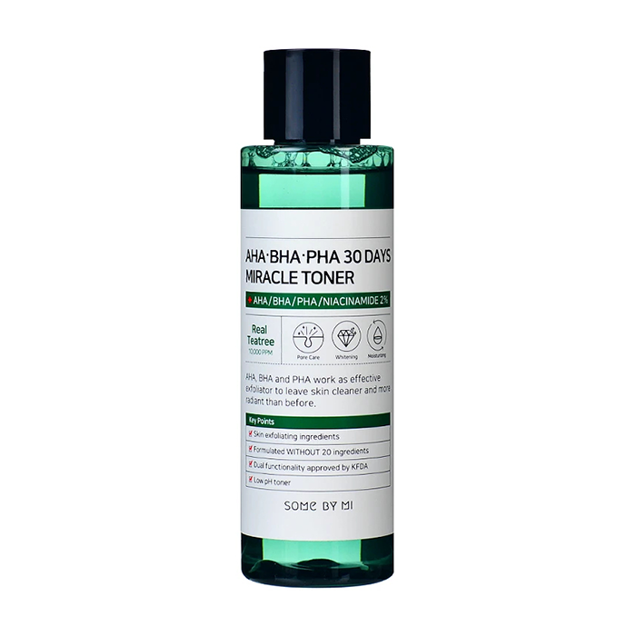 

Тонер для лица Some By Mi AHA-BHA-PHA 30 Days Miracle Toner, Очищающий тонер для кожи лица с кислотами и экстрактом чайного дерева