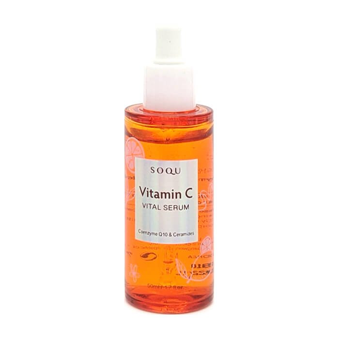 

Сыворотка для лица SOQU Vitamin C Vital Serum, Витаминная сыворотка для сияния кожи лица с керамидами и коэнзимом Q10