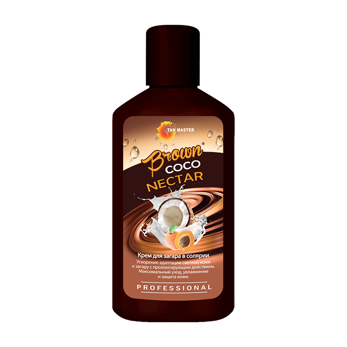 

Крем для загара в солярии Tan Master Brown Coco Nectar (120 мл), Нежный крем для ускорения проявления загара с ароматом кокоса