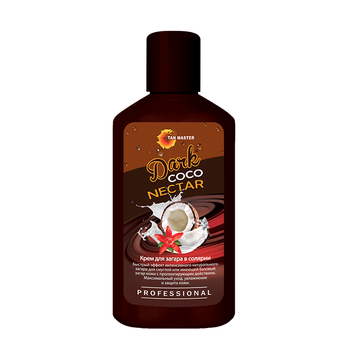 

Крем для загара в солярии Tan Master Dark Coco Nectar (120 мл), Нежный крем с бронзаторами для получения быстрого и интенсивного загара с ароматом кокоса
